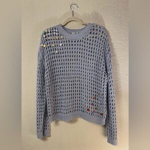 Embellished Gray Sweater